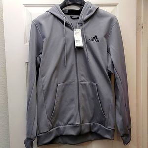 Adidas Gray Hoodie Sweatshirt - Size L